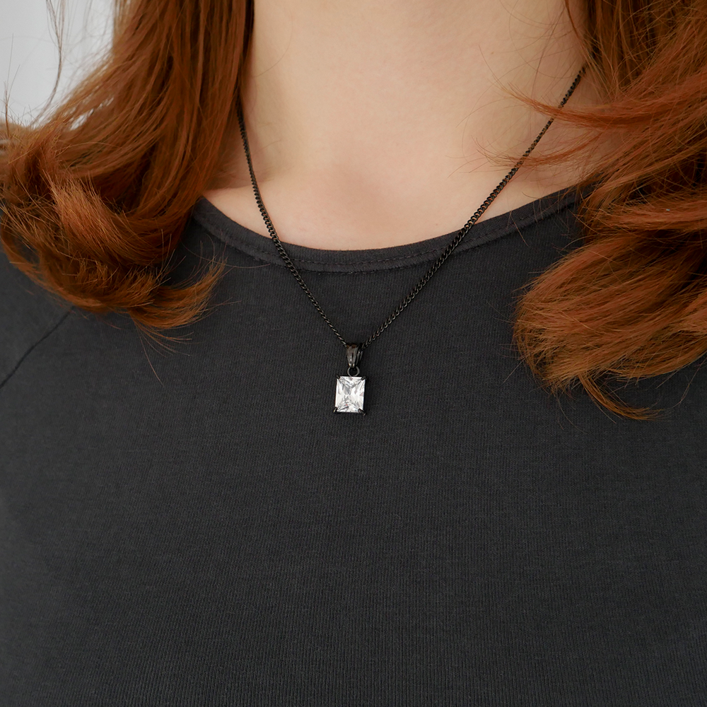 Eternal Square Gemstone Pendant