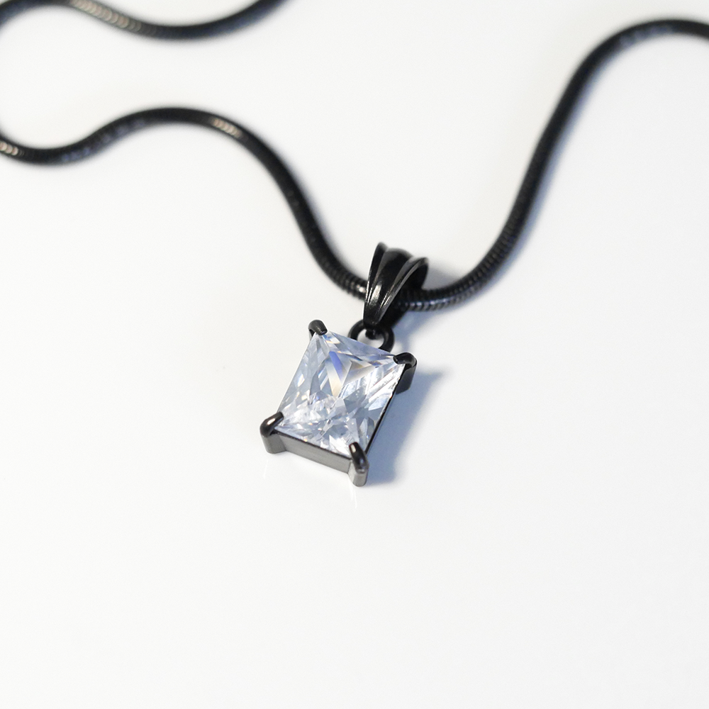Eternal Square Gemstone Pendant
