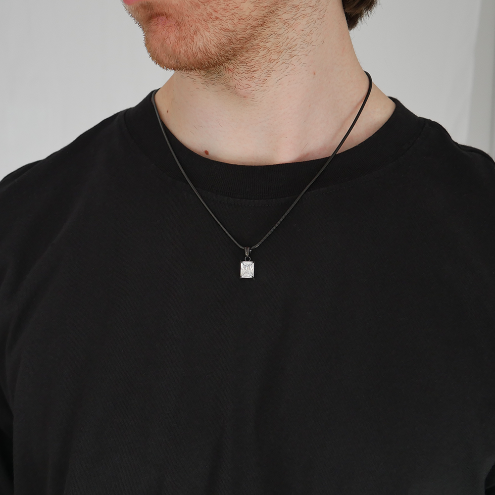 Eternal Square Gemstone Pendant