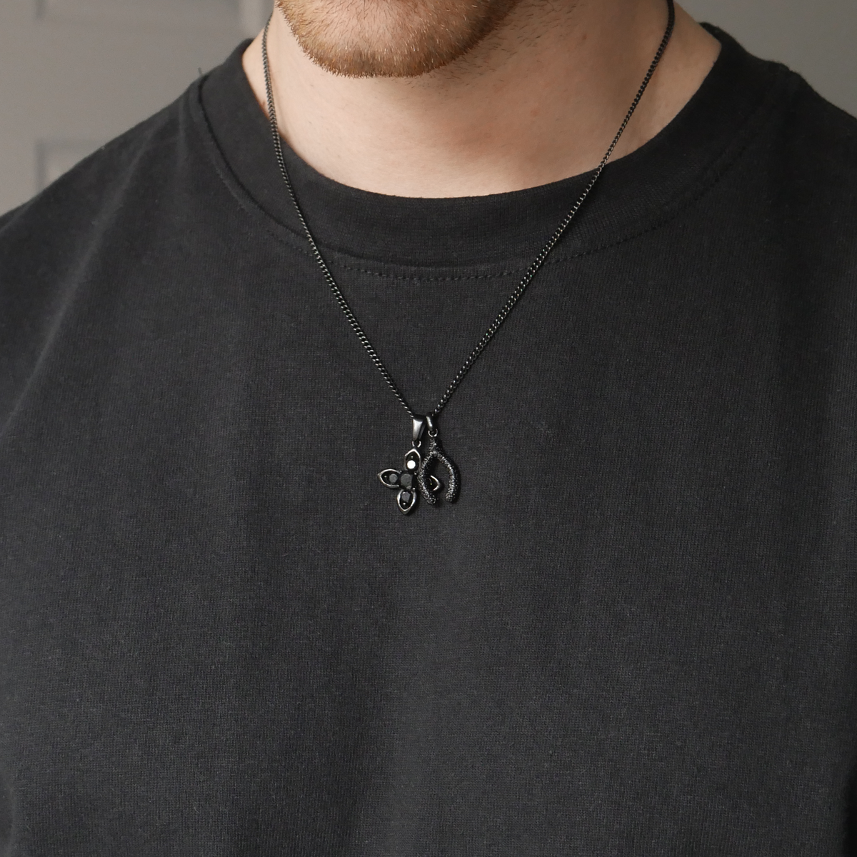 Frosted Wishbone Charm