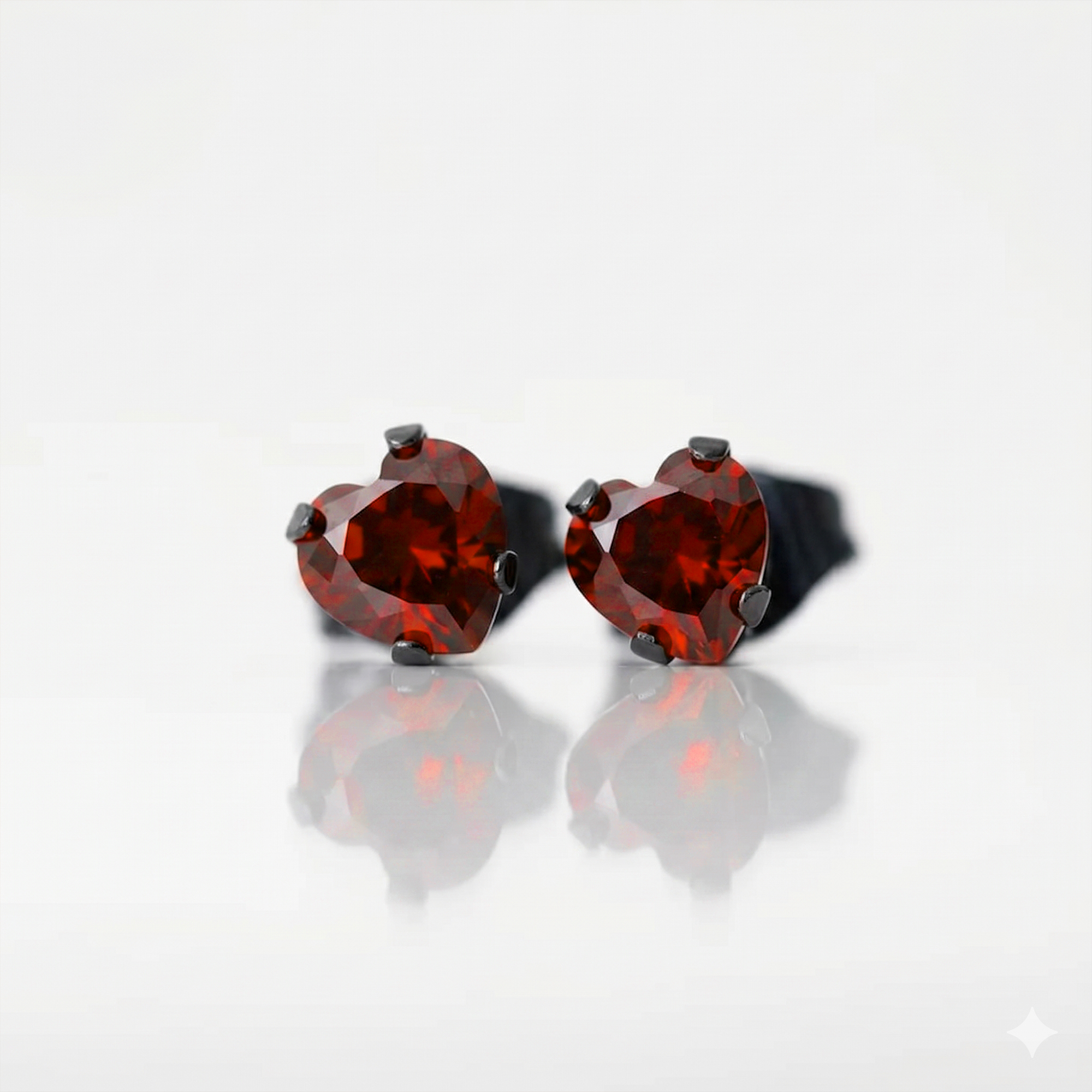 Ember Heart Gemstone Studs (5mm)