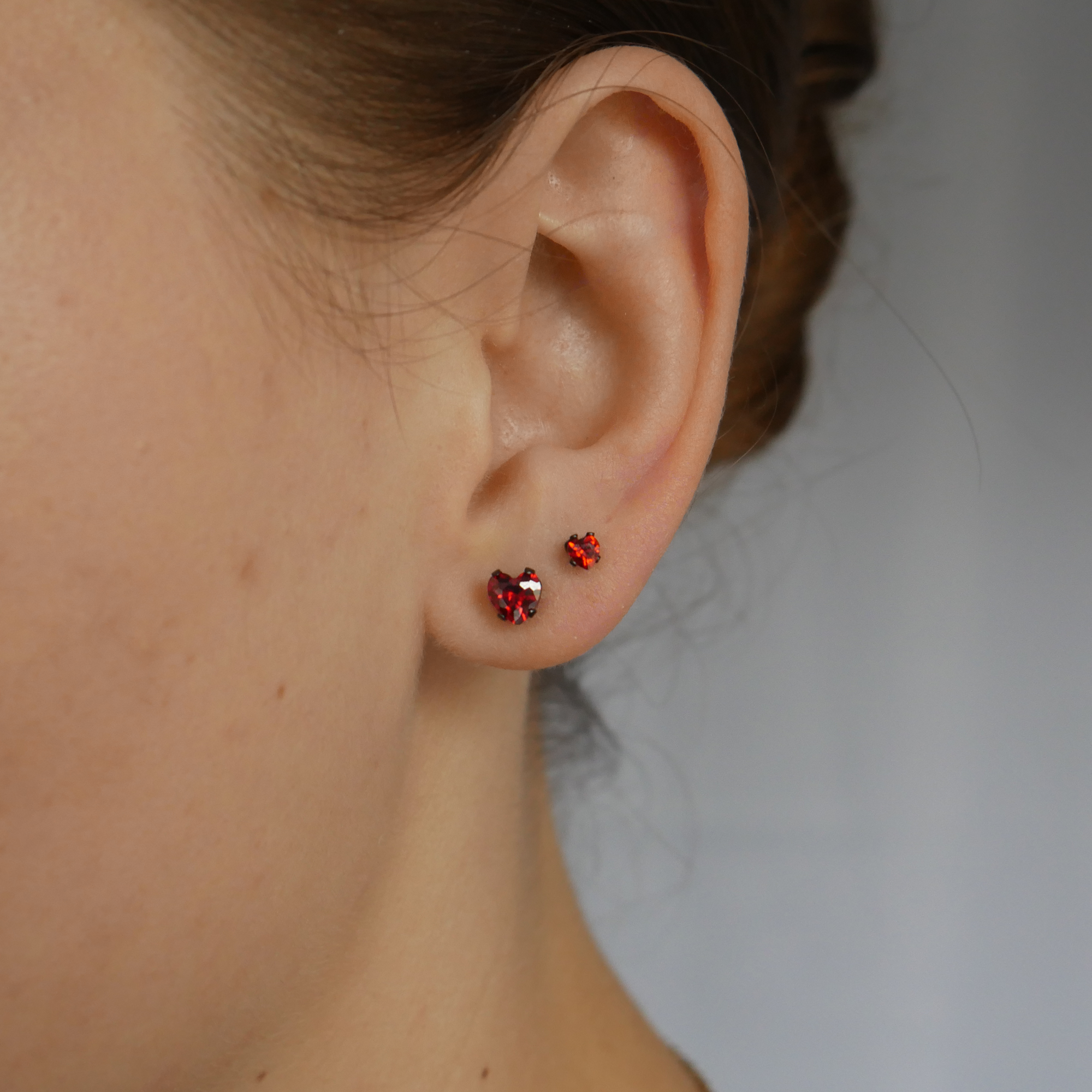 Ember Heart Gemstone Studs (5mm)