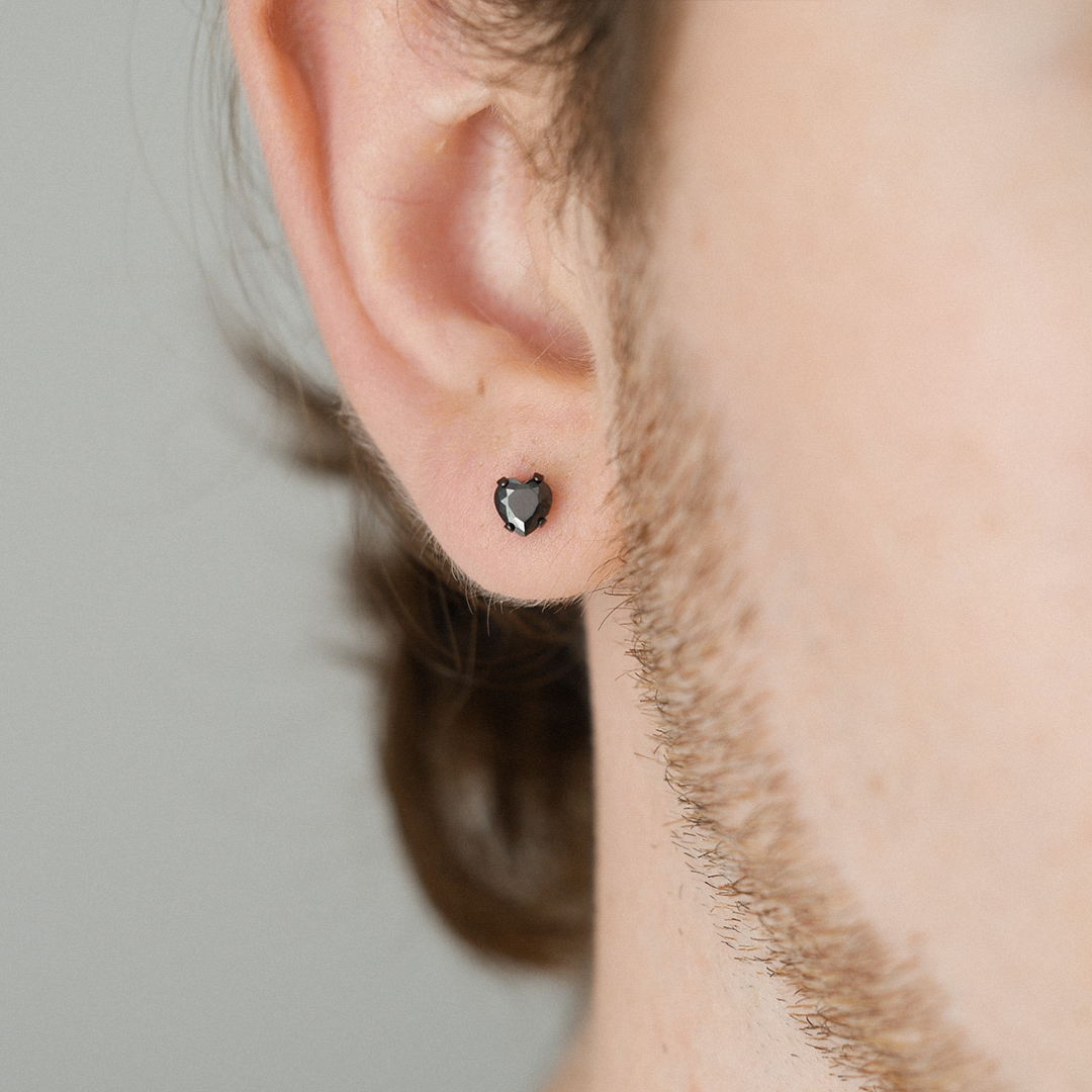 Heart Gemstone Studs (5mm)