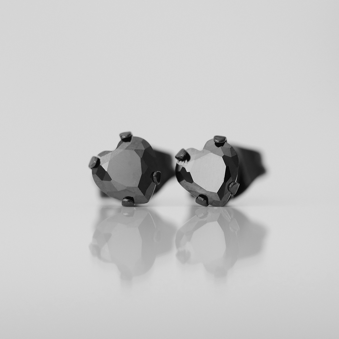Heart Gemstone Studs (5mm)