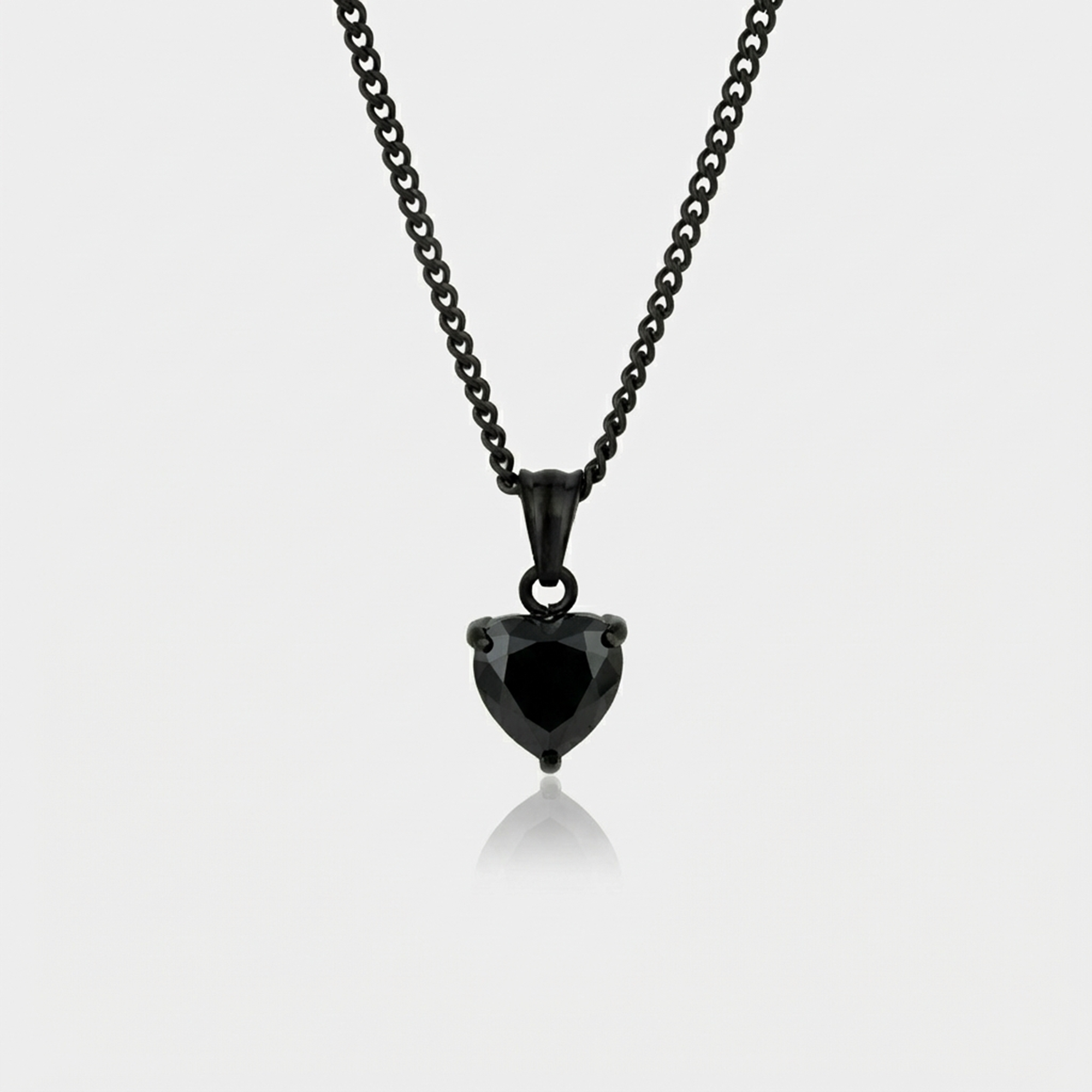 Midnight Heart Gemstone Pendant