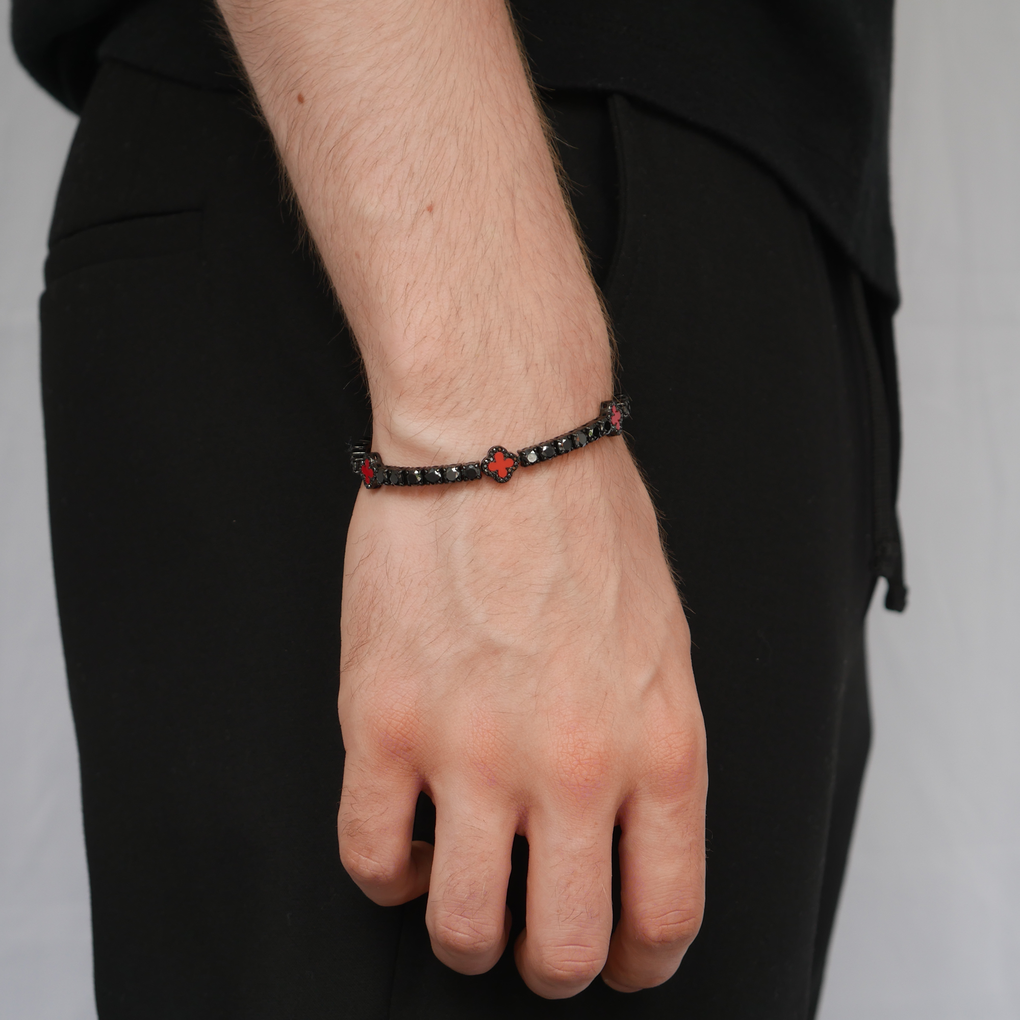 Red Clover Tennis Bracelet