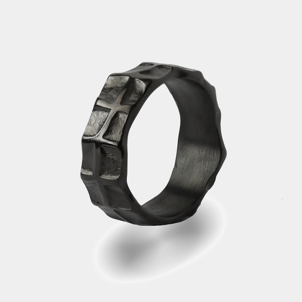 Scale Ring (Black) | No-Fading Black Rings | Metzi