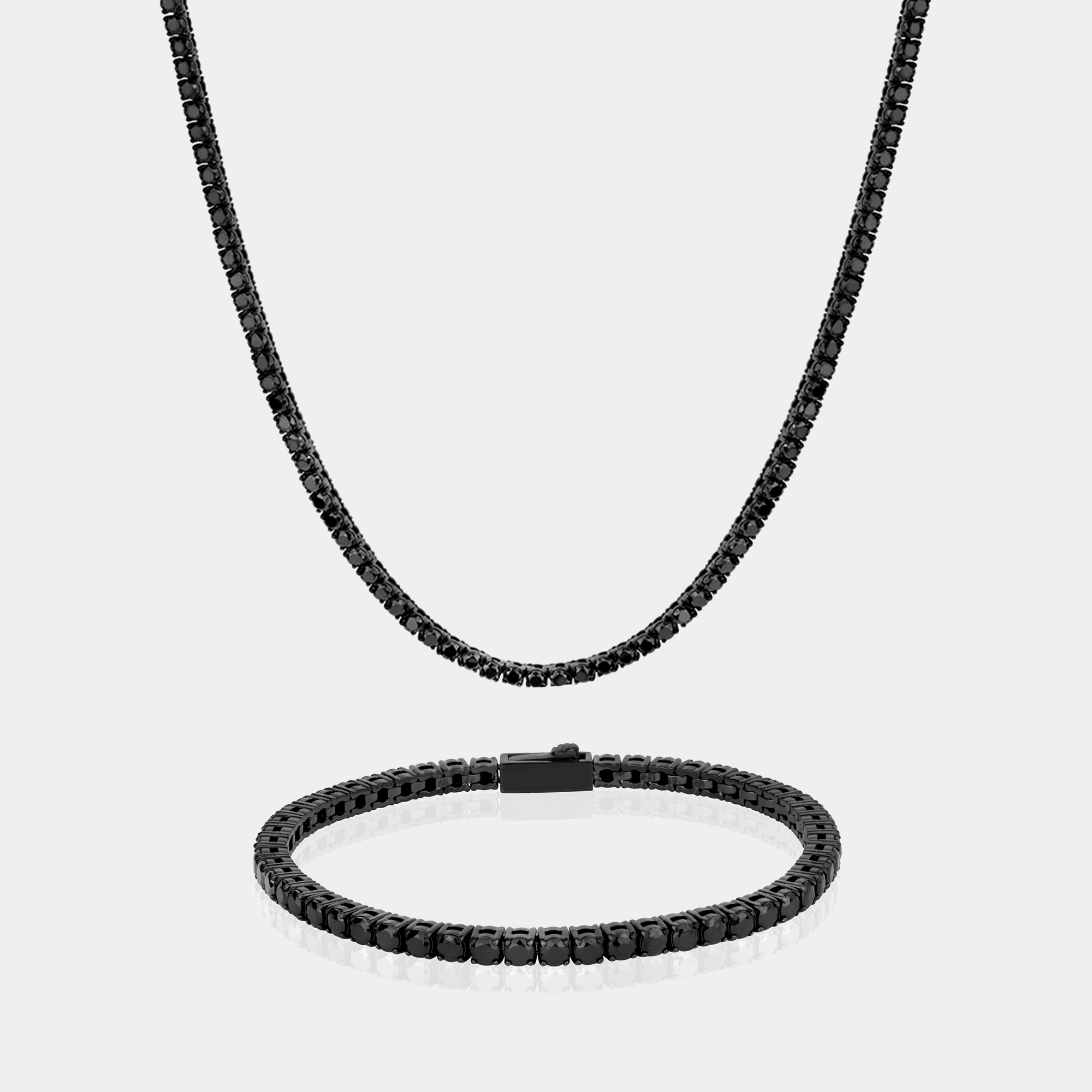 Tennis Chain & Bracelet Set (3mm)