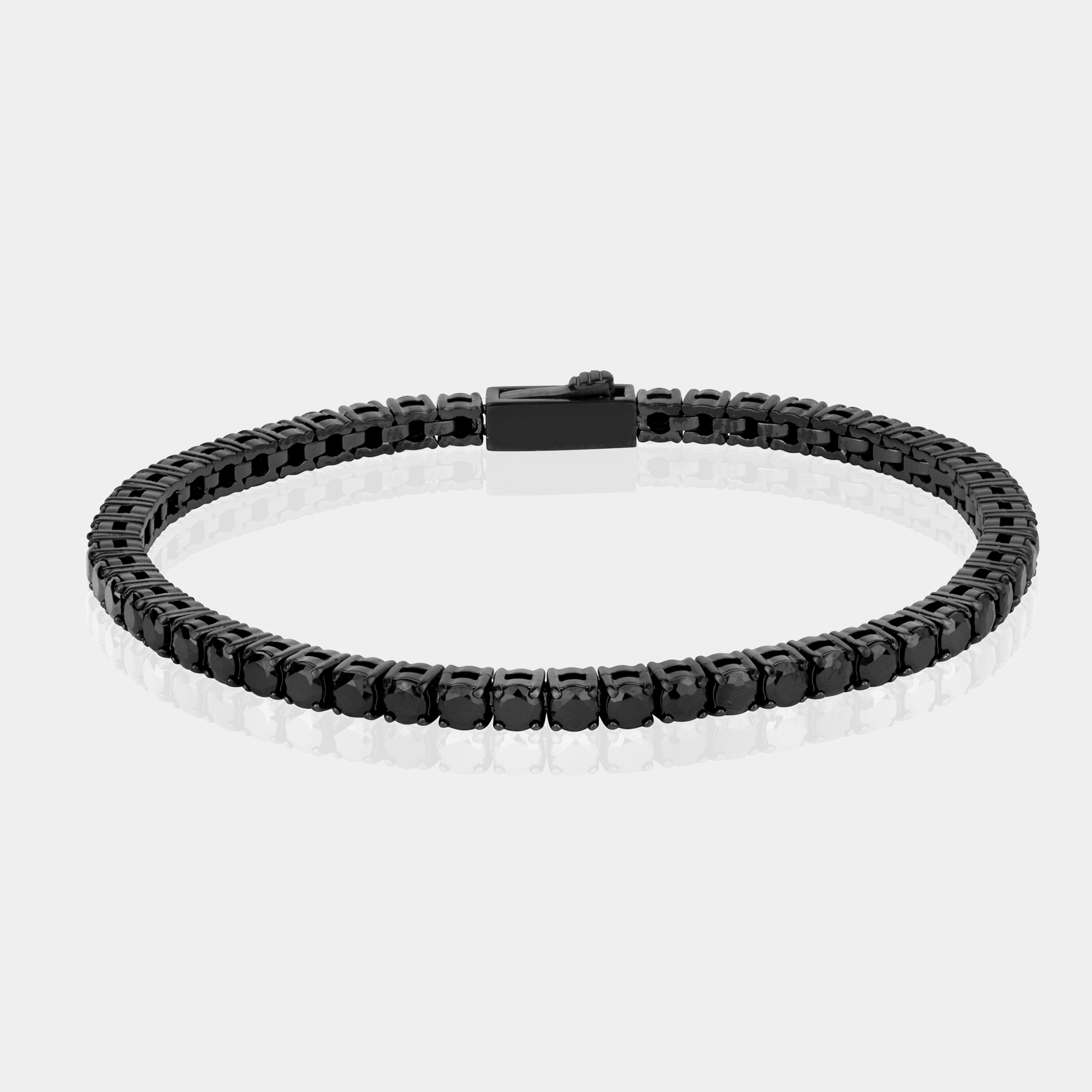 Black Tennis Bracelet (3MM) - AAA Black CZ Stones | Metzi