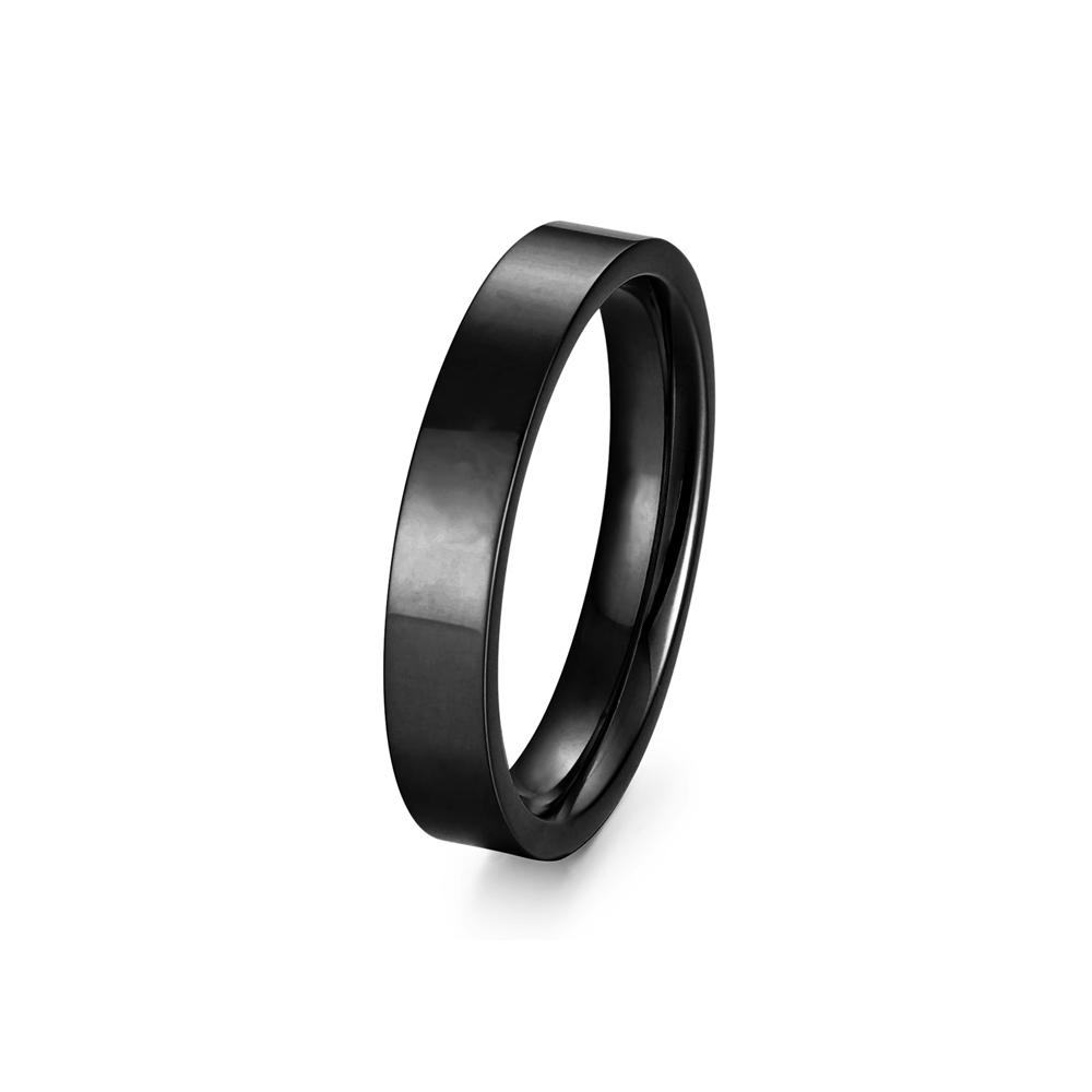 Black Thin Band Ring