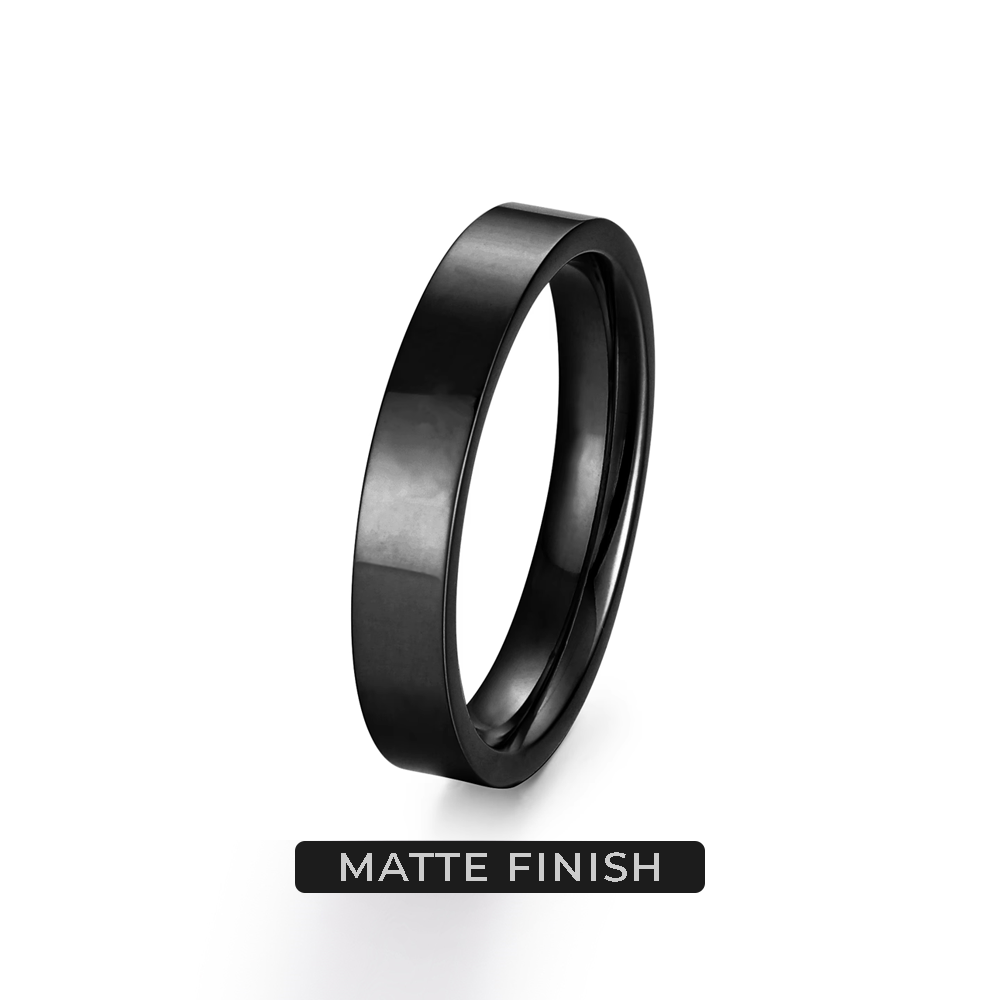 Black Thin Band Matte, Front