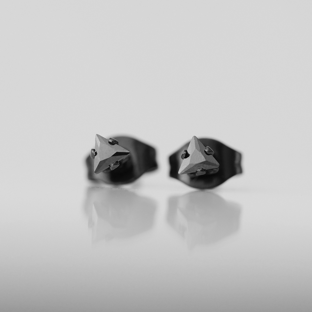 Triangle Gemstone Studs (3mm)