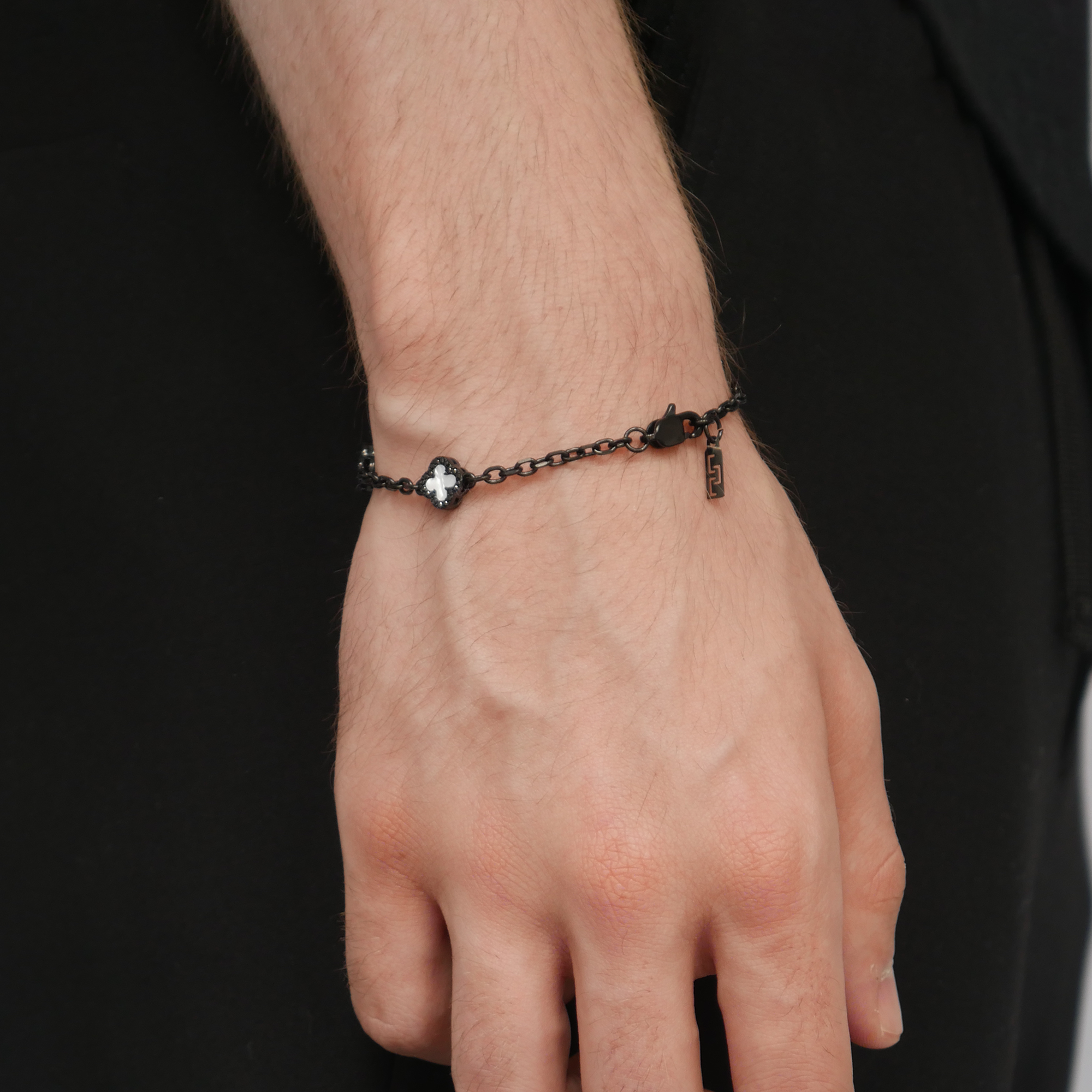 White Clover Cable Bracelet