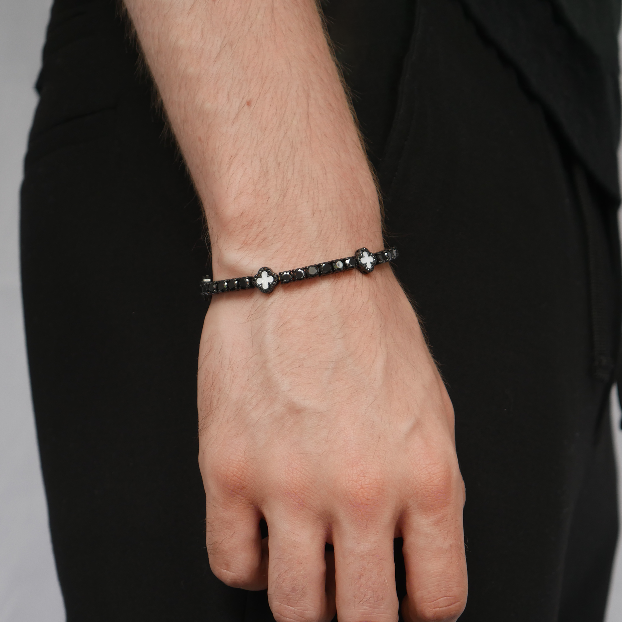 White Clover Tennis Bracelet