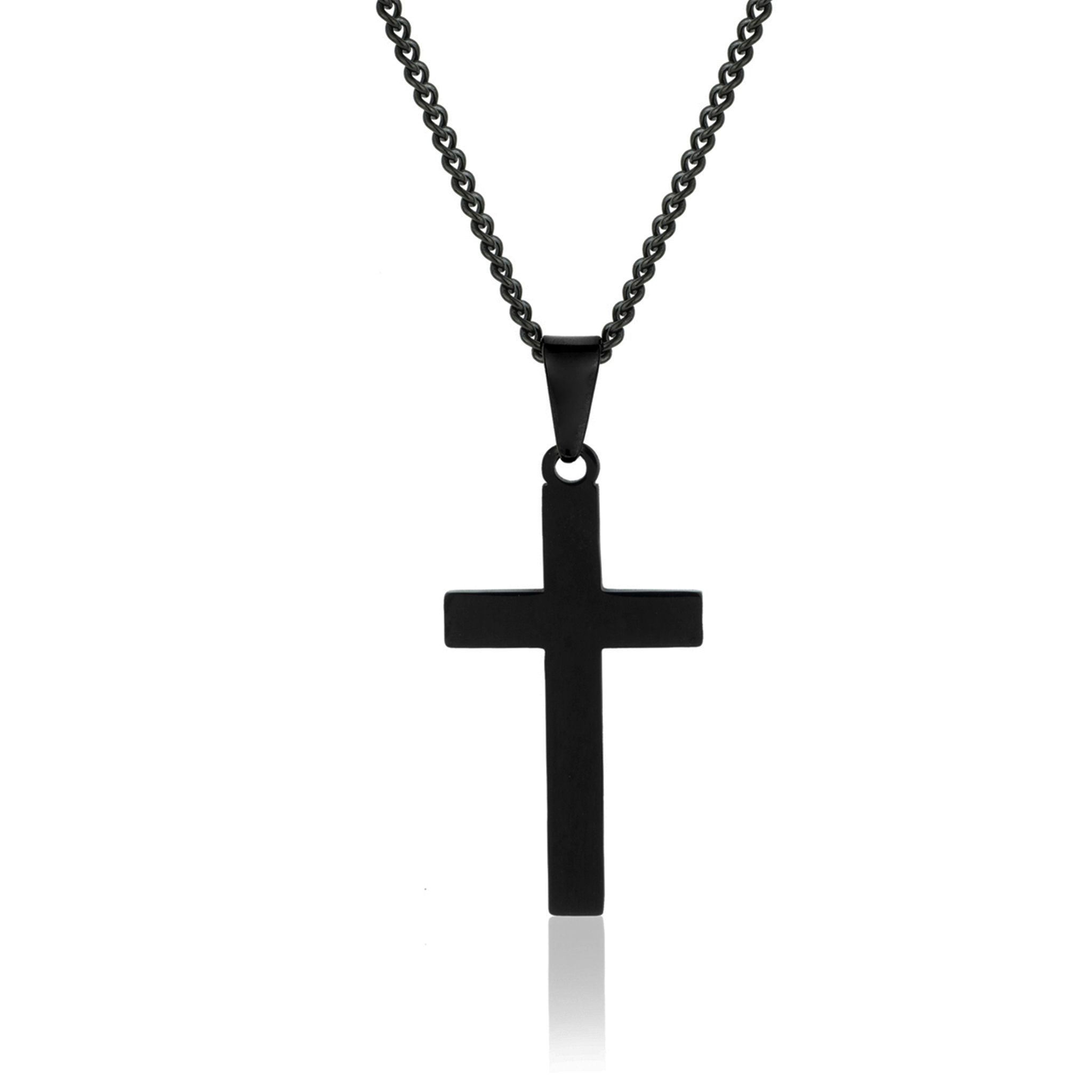 Black Cross Pendant, front