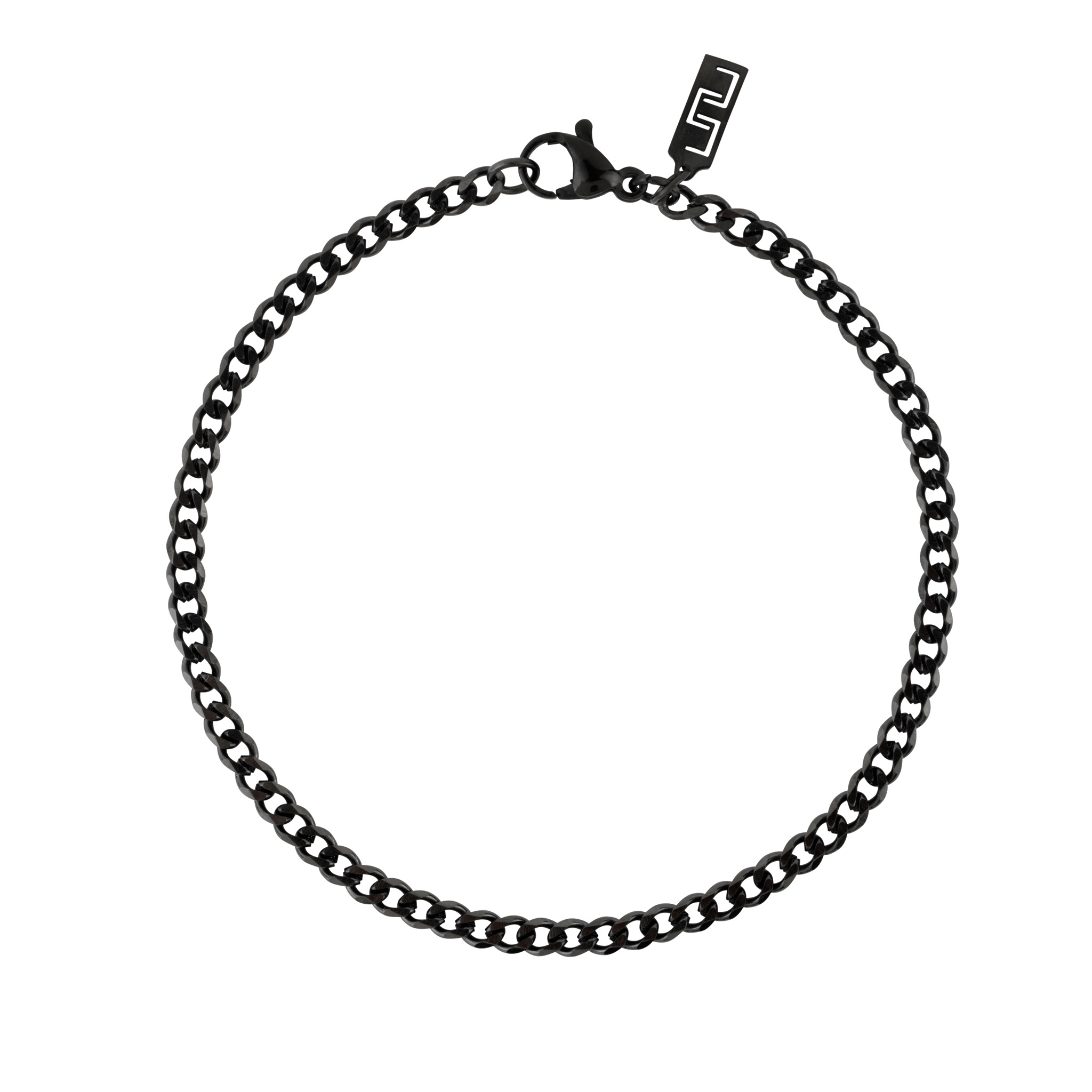 Black cuban bracelet 3mm, front