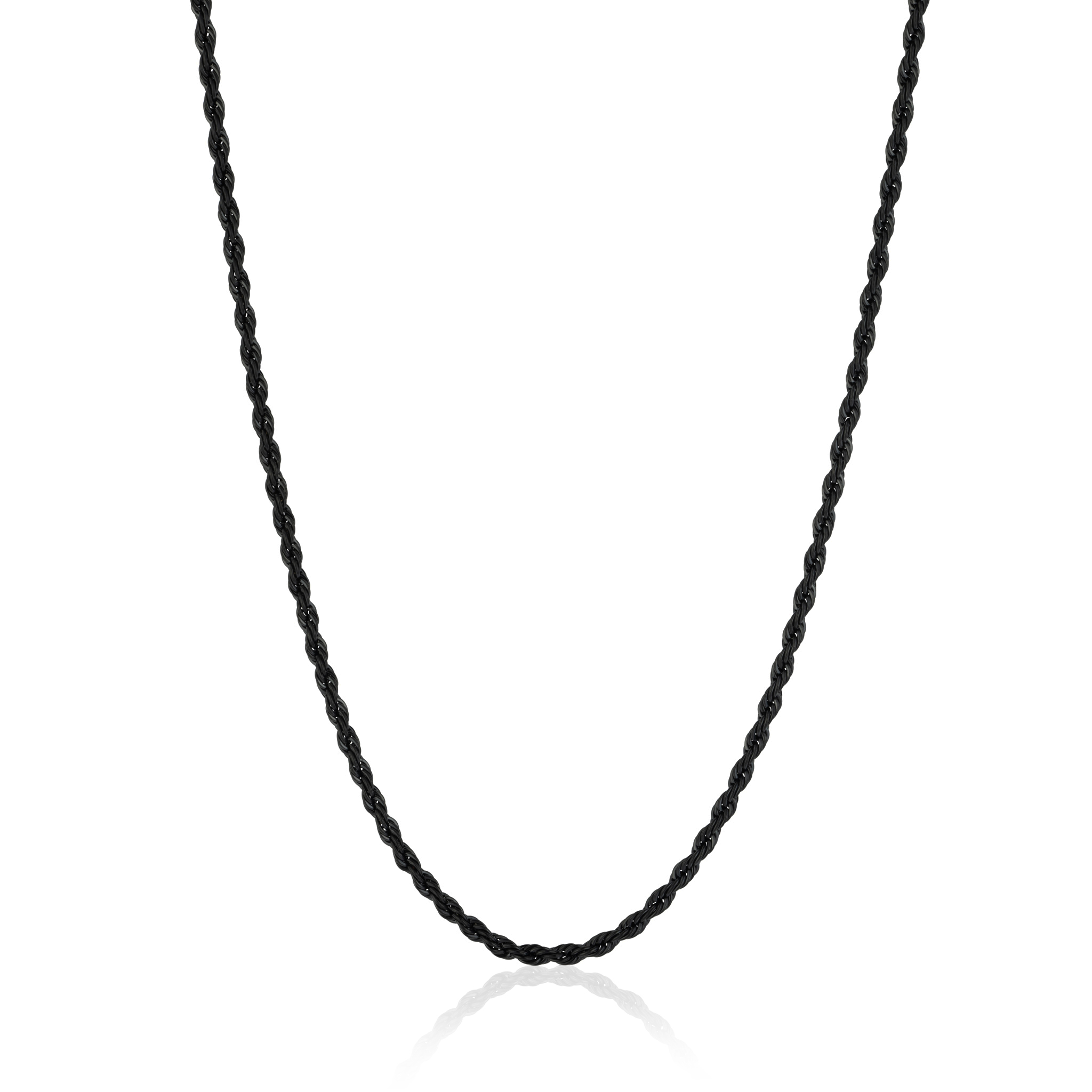 Black Rope Chain (3mm), Front