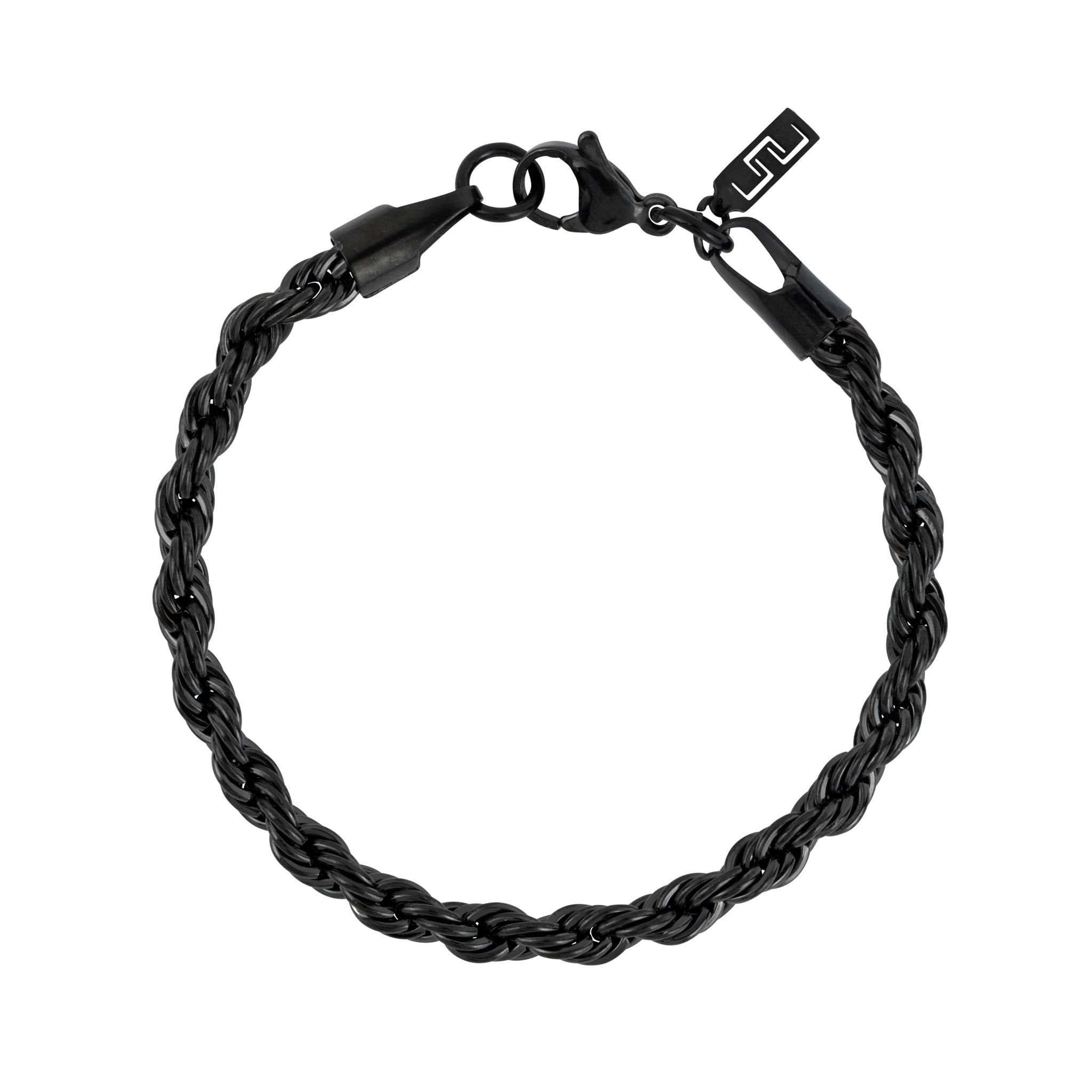 Black Rope Bracelet (5mm), Front